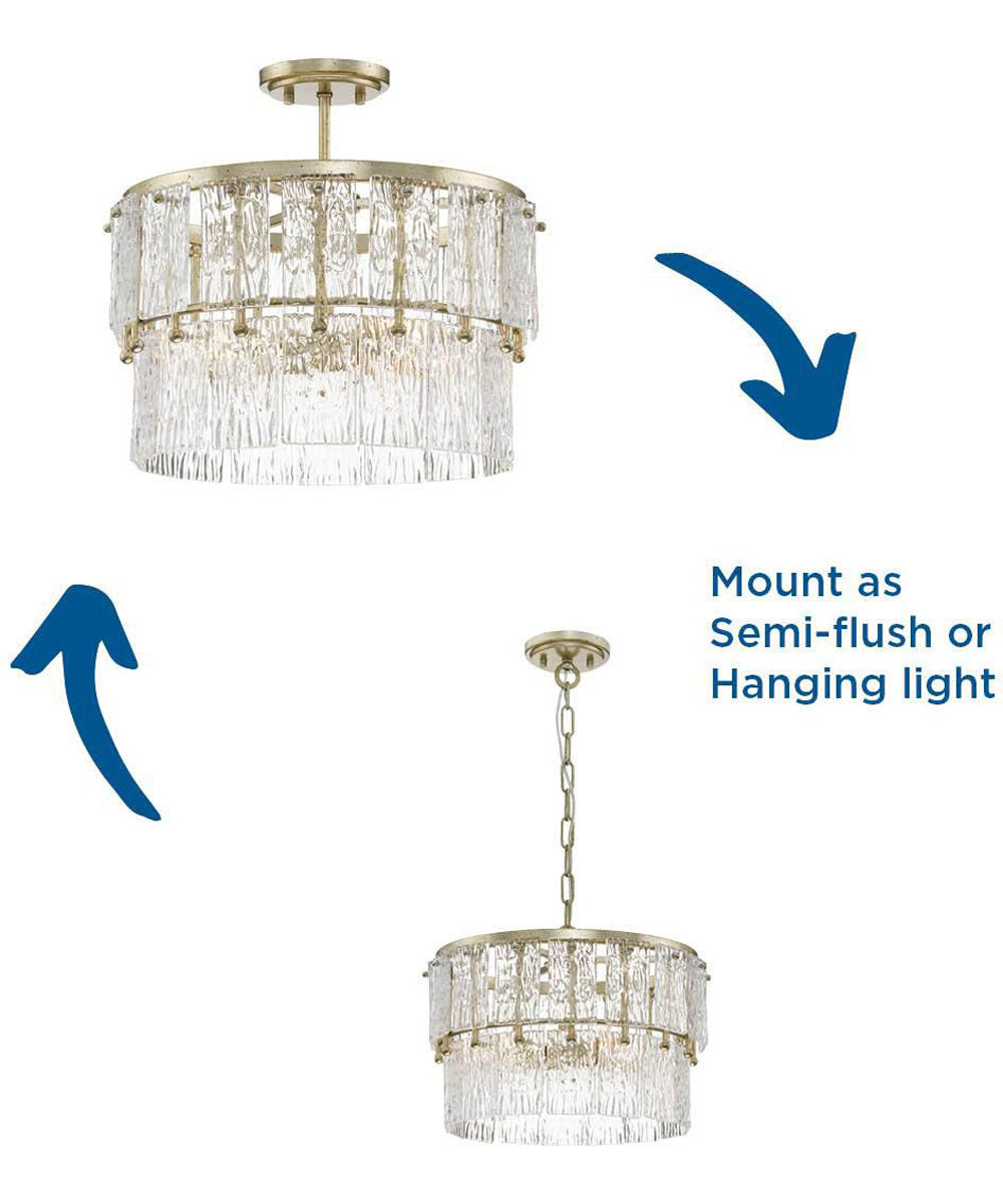 Chevall 3-Light Organic Pendant Gilded Silver