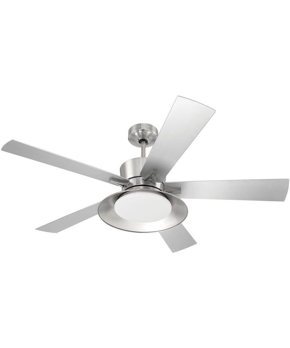 52" Topper 1-Light Fan Brushed Polished Nickel
