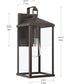 Cantley Large Outdoor Wall Lantern with Clear Glass Panels Antique Bronze