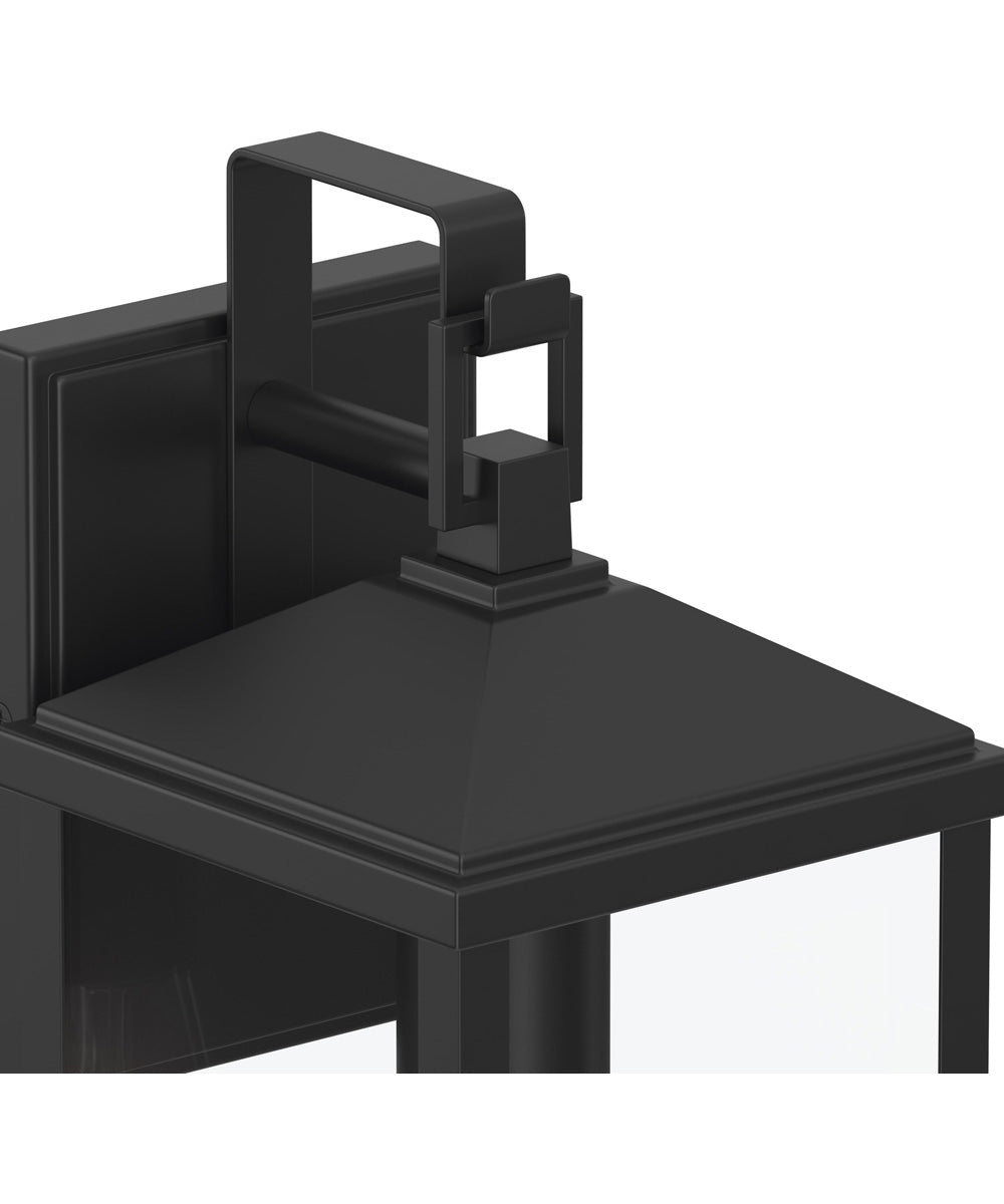 Cantley Medium Outdoor Wall Lantern with Clear Glass Panels Matte Black