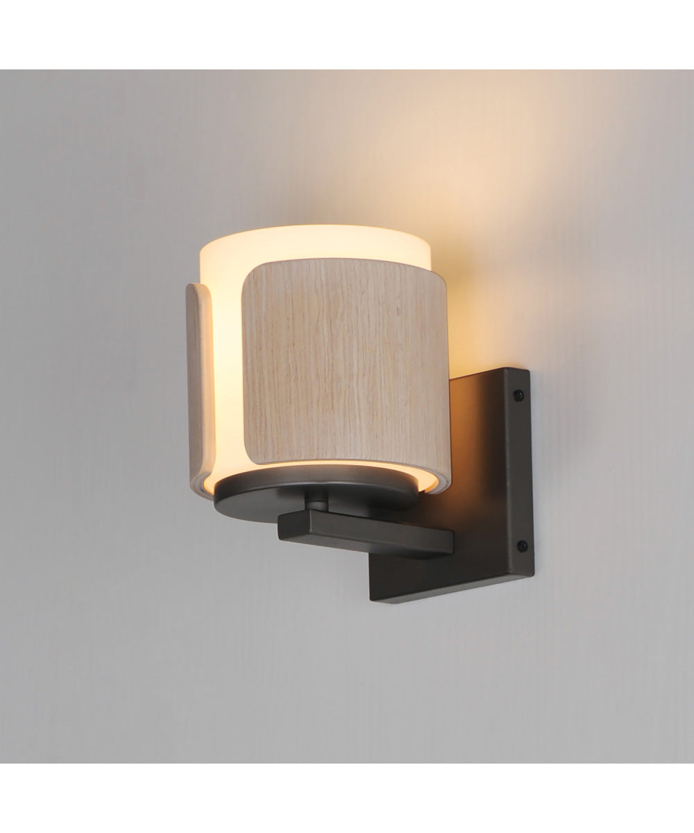 Draughtsman Wall Sconce Natural Wood/Charcoal