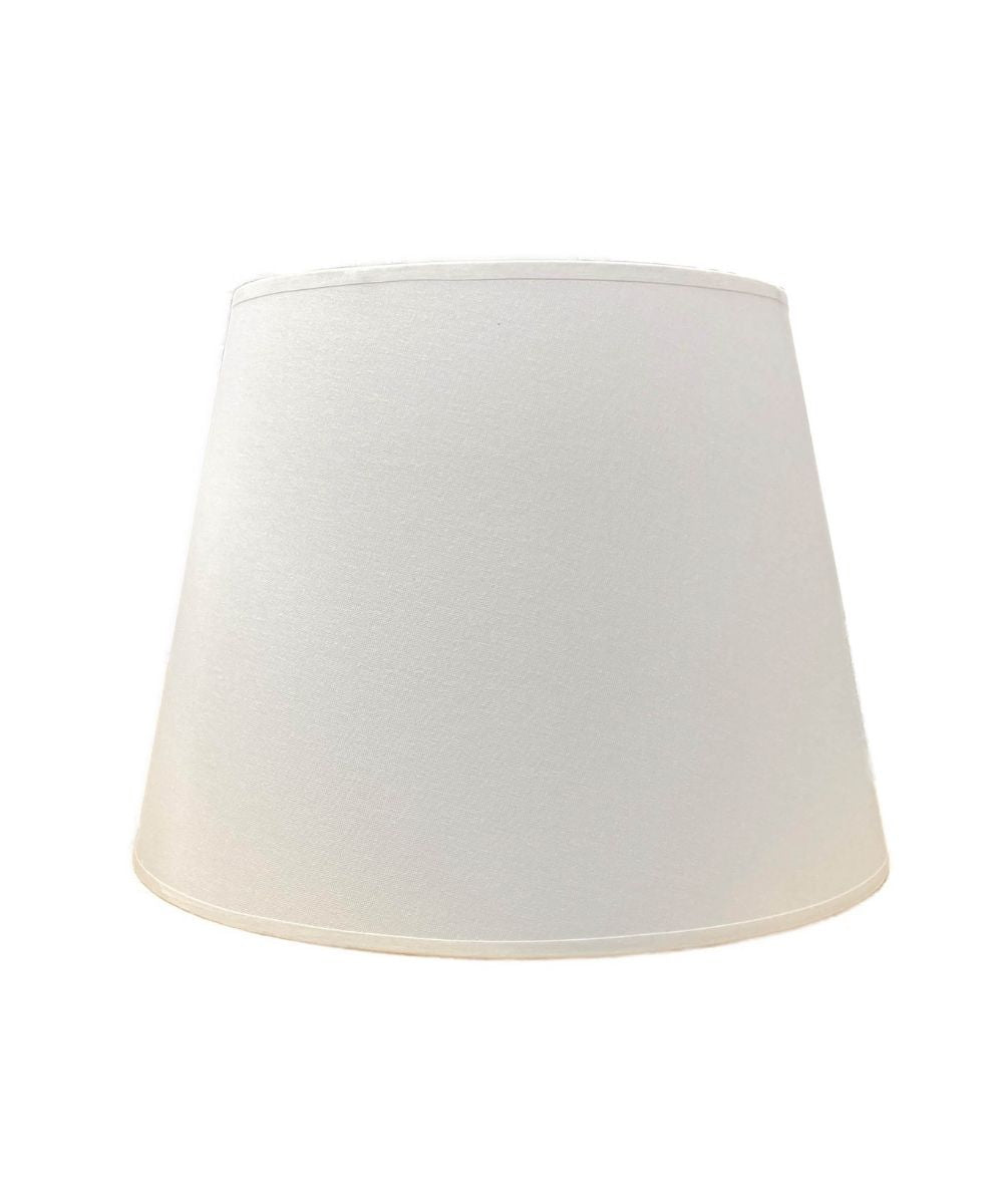 12x17.5x12.75 White Homespun Hardback Tapered Empire Lampshade