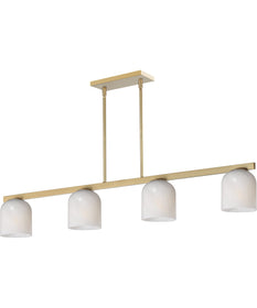 Scoop 4-Light Linear Pendant Natural Aged Brass