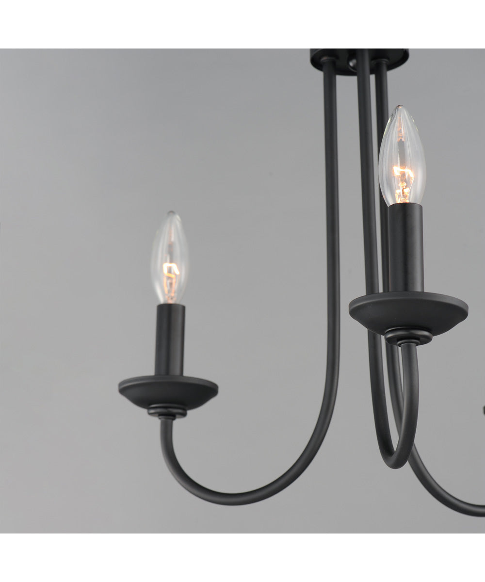 Logan 3-Light Candle Chandelier Black