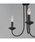 Logan 3-Light Candle Chandelier Black