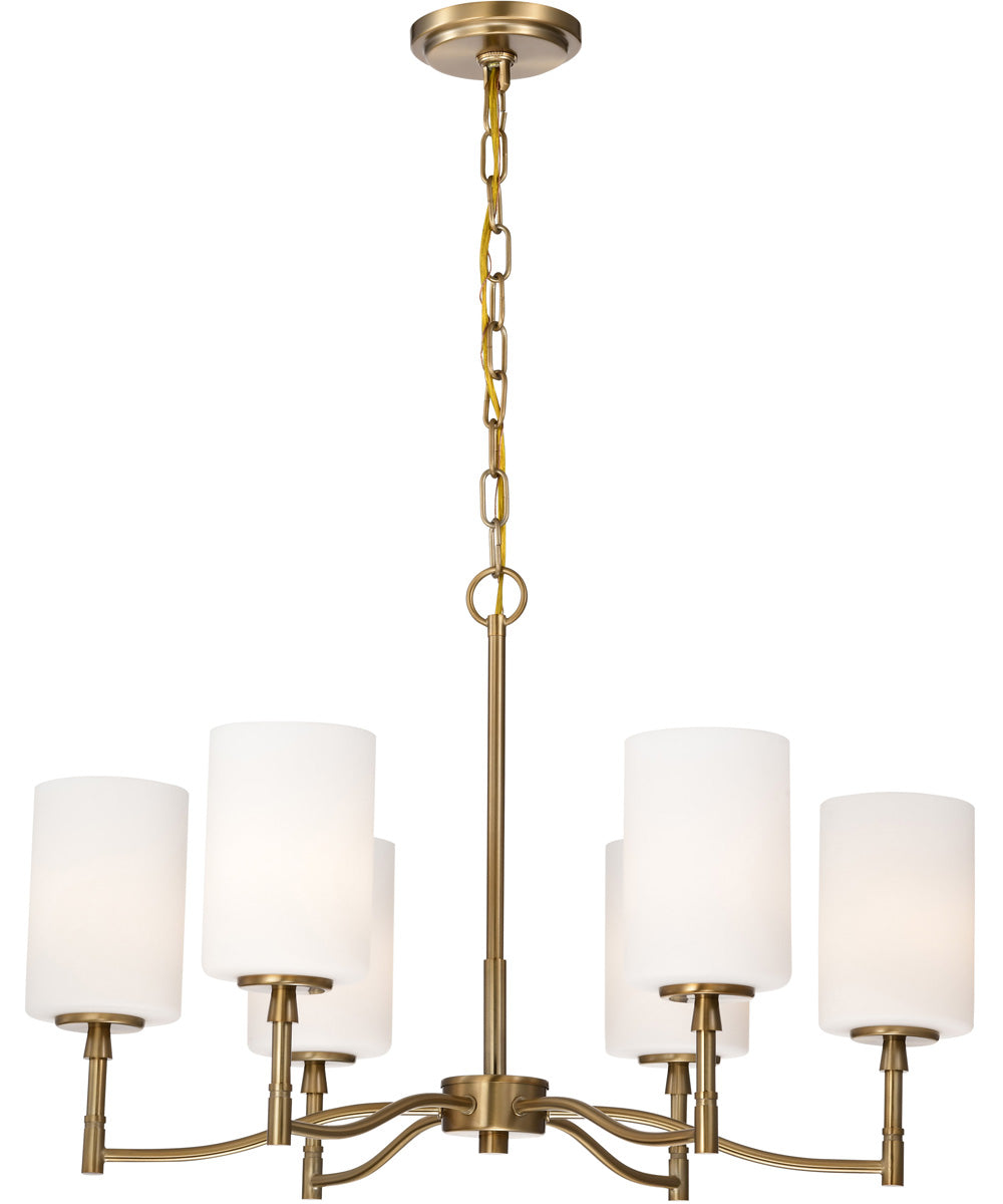 Liam 6-Light Chandelier Burnished Brass