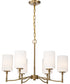 Liam 6-Light Chandelier Burnished Brass