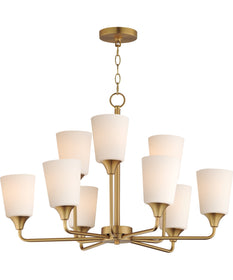 Hudson 9-Light Chandelier Natural Aged Brass