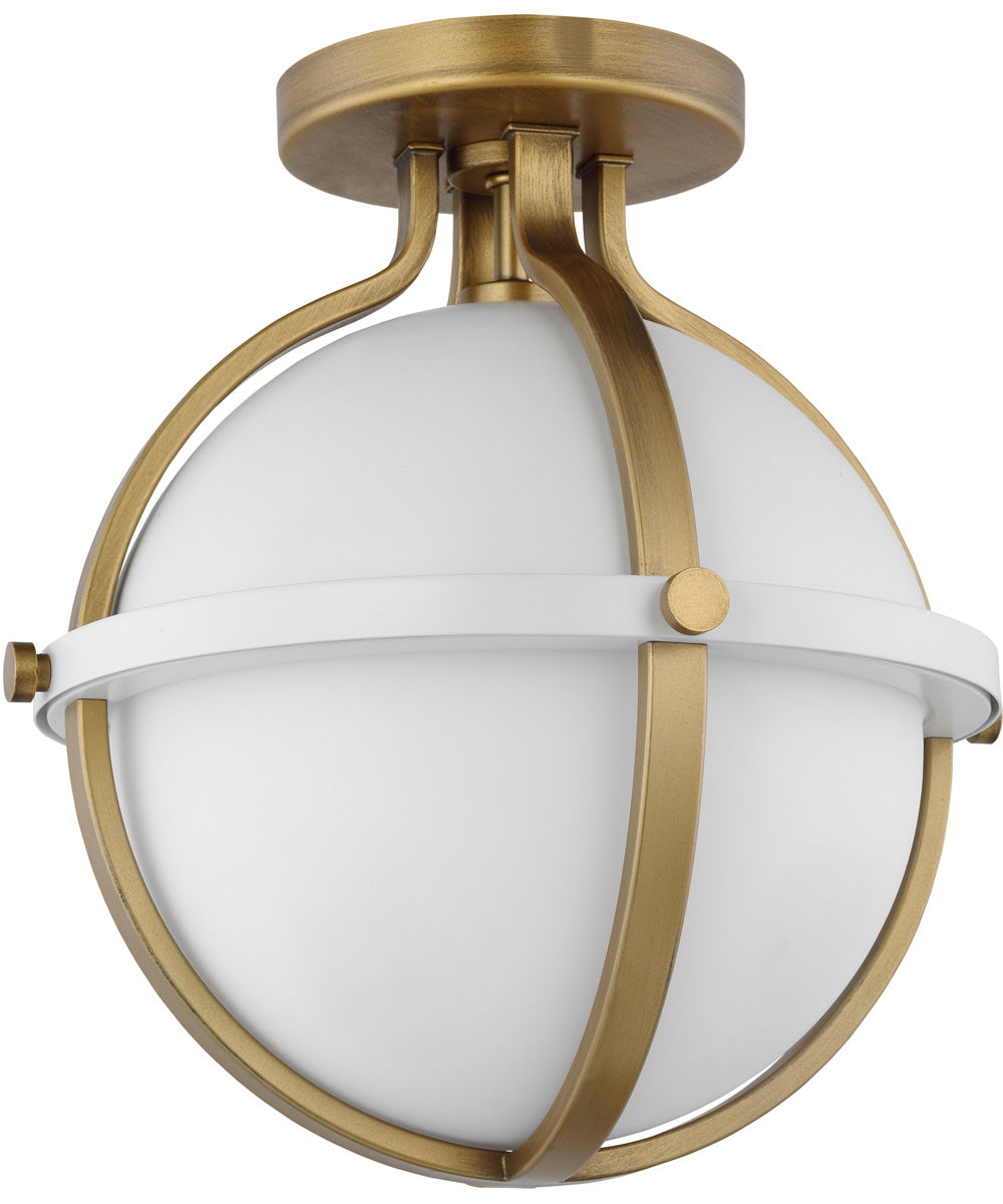 Lincoln 1-Light Close-to-Ceiling Matte White