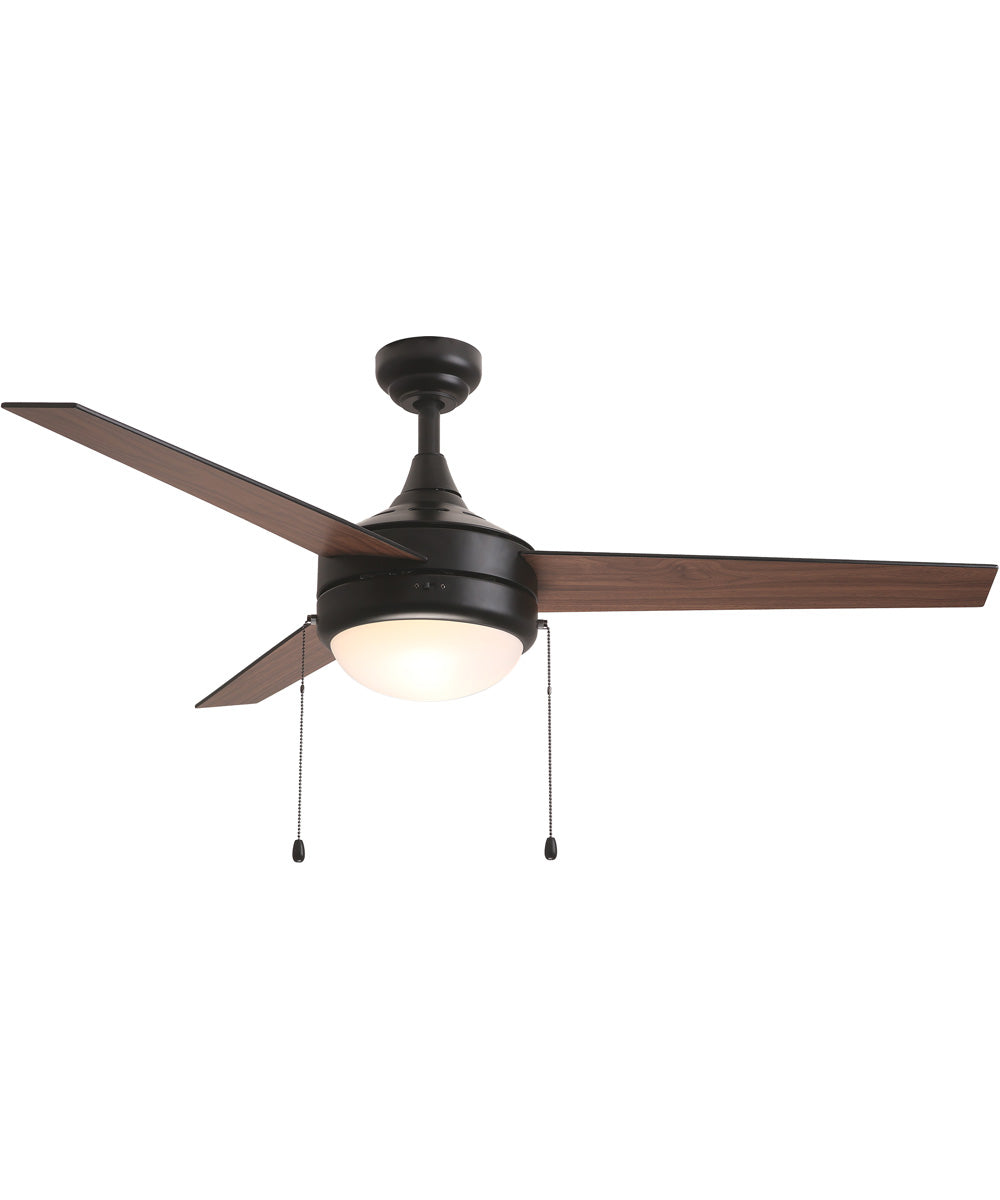Trio Pull 52 inch 3-Blade Fan w Pull Chain Black