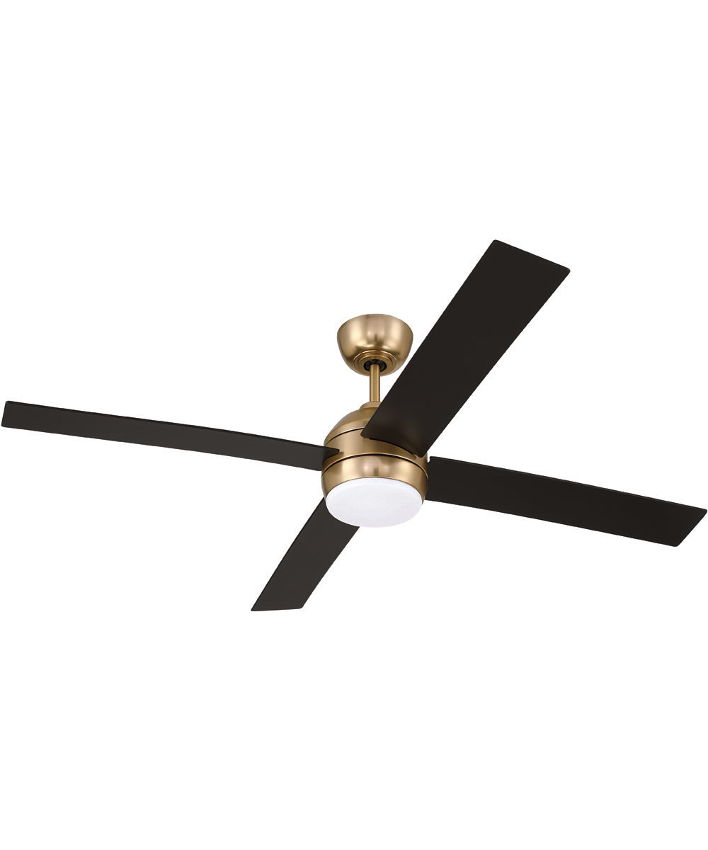 Kelsey 52" 4-blade Indoor Ceiling Fan 1-Light Fan Satin Brass