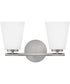 Bri 2-Light Small Two Light Vanity in Brushed Nickel