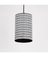 Shaka 1-Light Mini Pendant Black / White