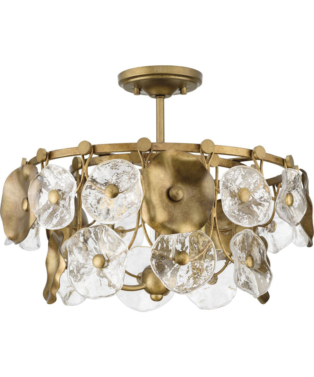Loretta 3-Light Pendant Gold Ombre