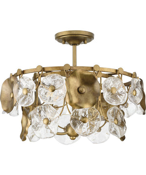 Loretta 3-Light Pendant Gold Ombre