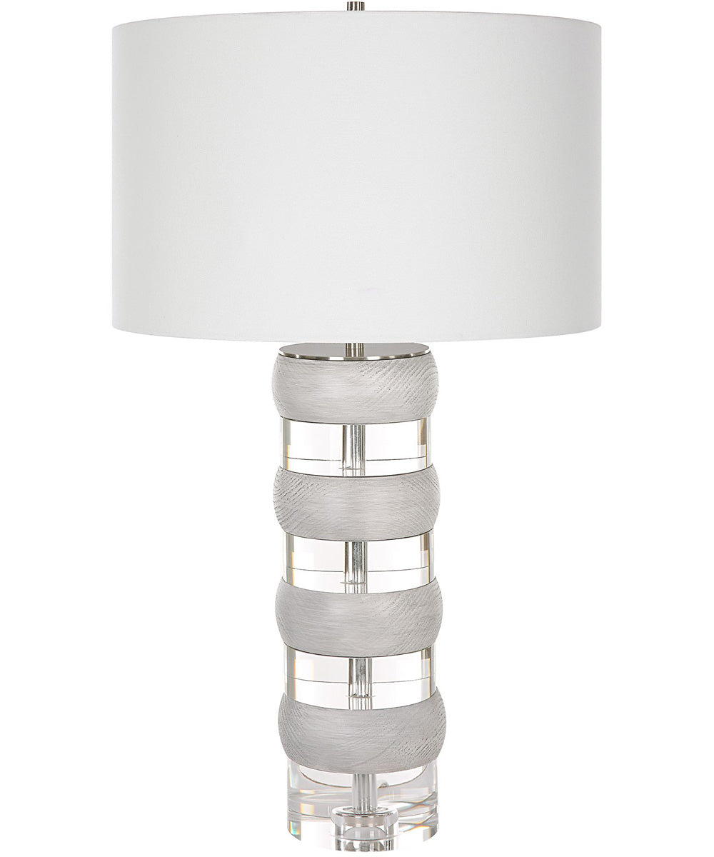 Band Together Crystal & Wood Table Lamp