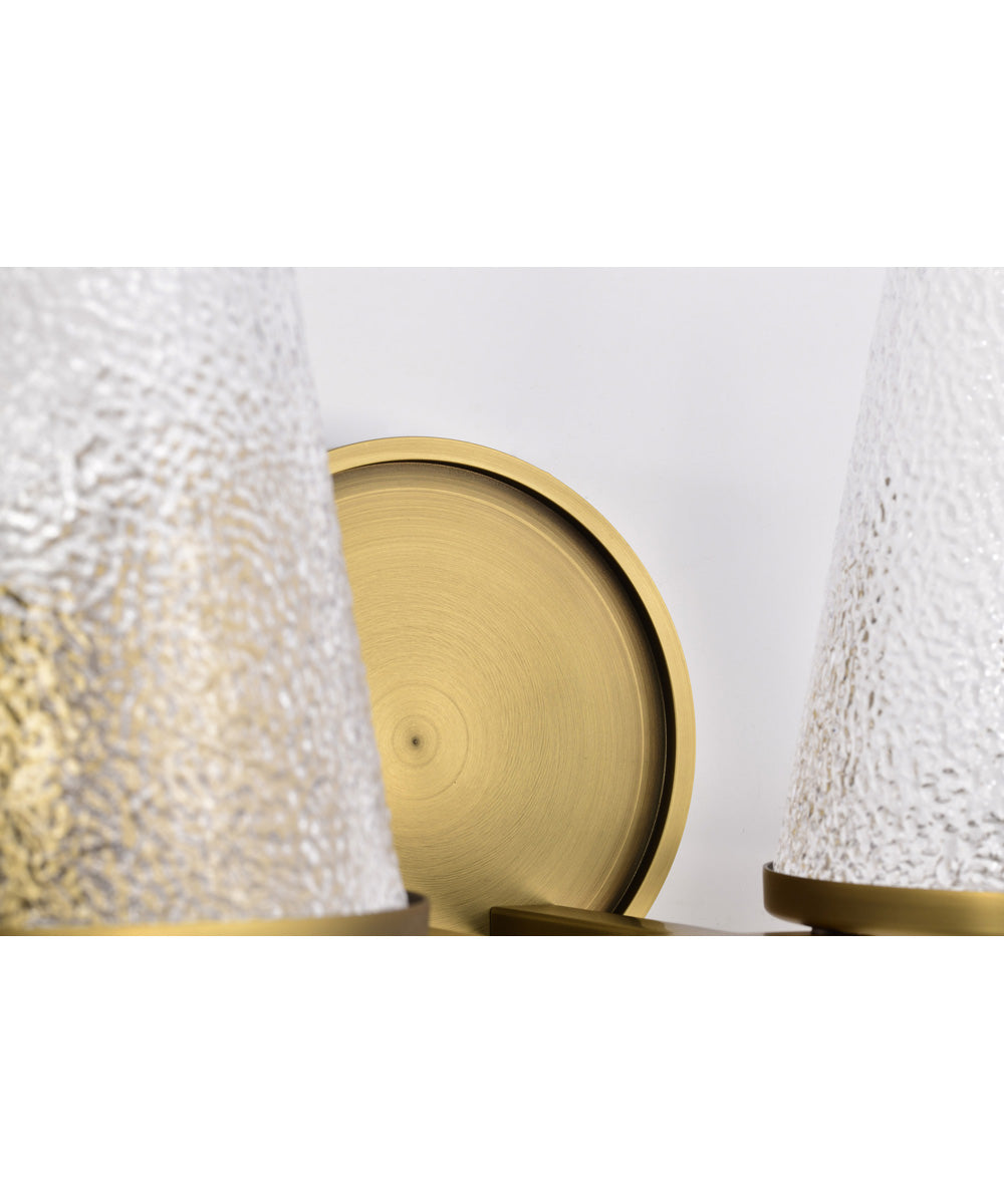 Valentine 2-Light Vanity & Wall Vintage Brass