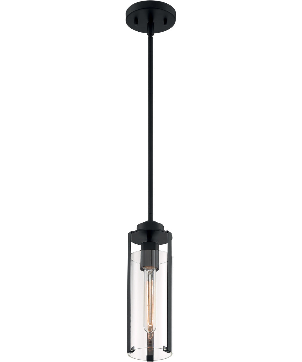 5"W Marina 1-Light Pendant Matte Black
