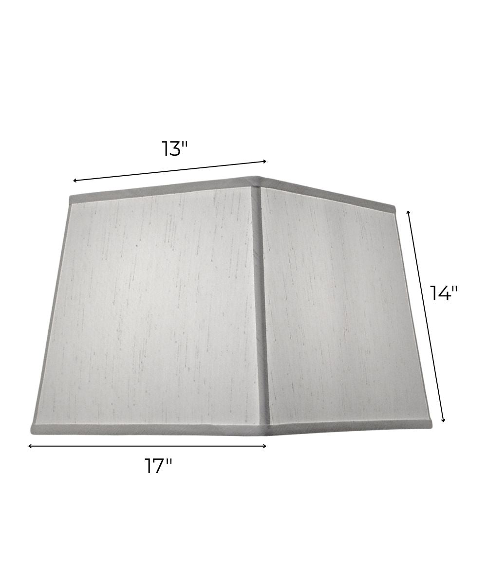 13x17x14 Global White Tapered Square Hardback Lampshade