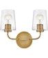 Kline 2-Light Small Two Light Vanity in Heritage Brass