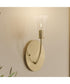 Jheni 1-Light Wall Sconce with Clear Glass Shades Brushed Gold