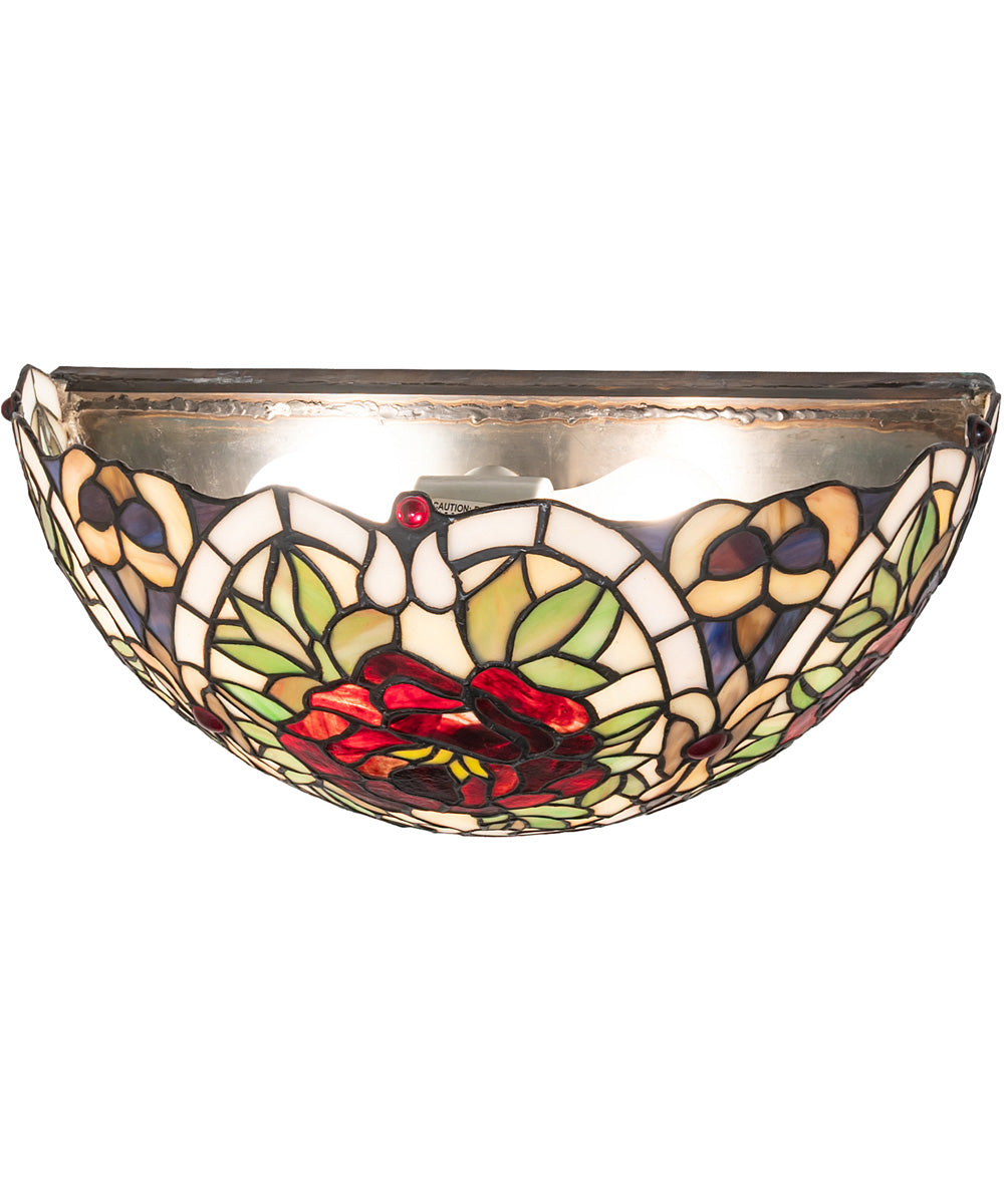 16" Wide Renaissance Rose Wall Sconce