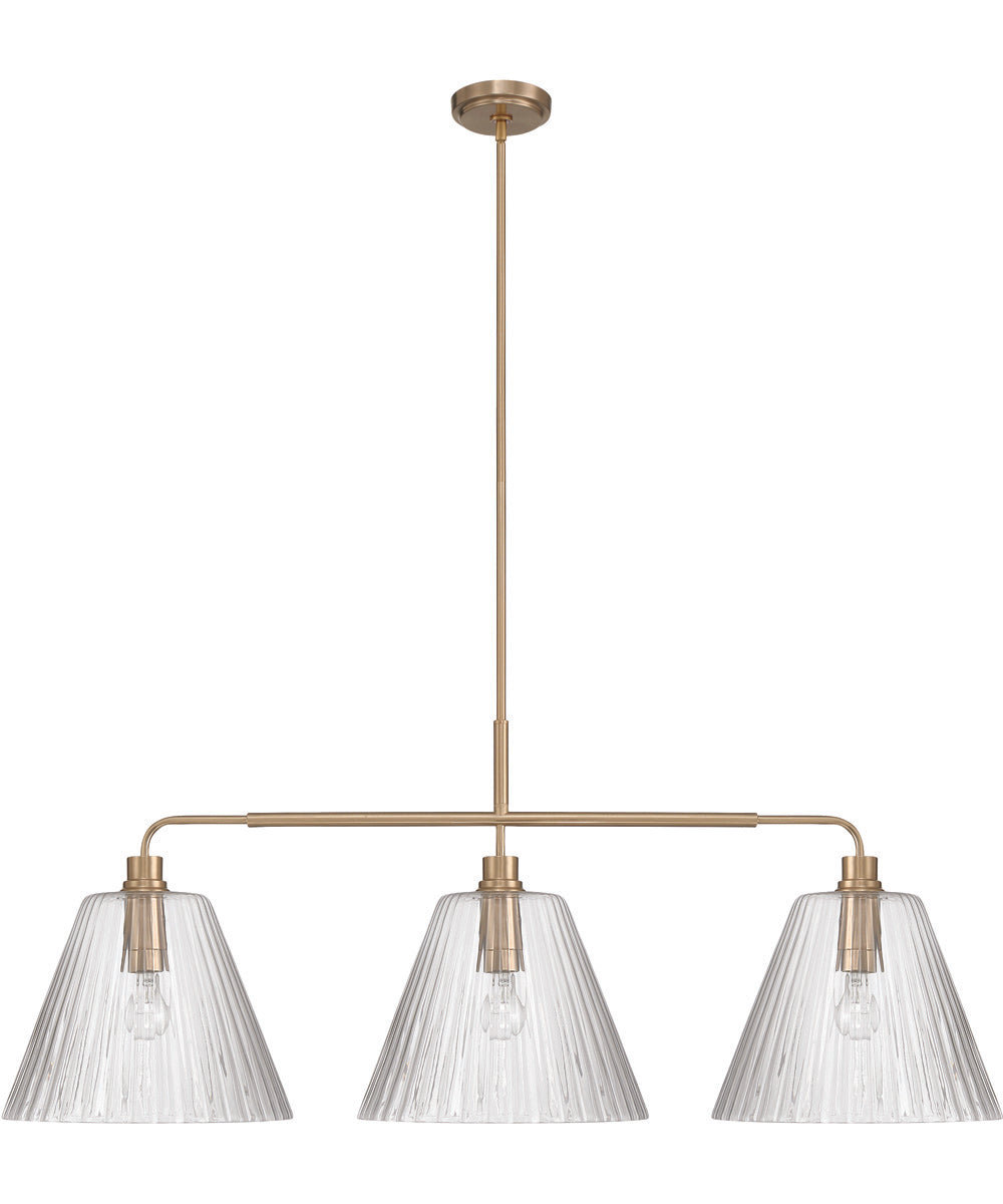 Pleated 3-Light Lighting Premium Bronze