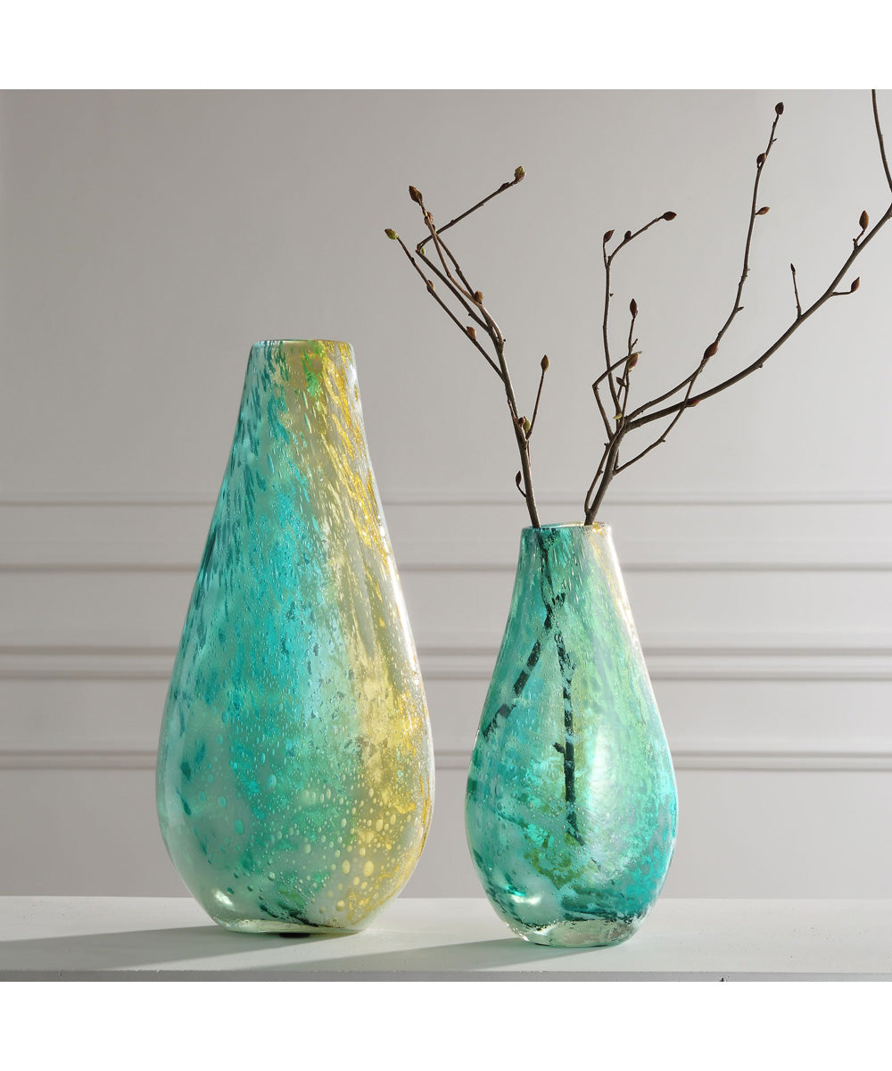 High Tide Glass Vases, Set of 2