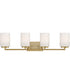 Leavenworth 4 Light Vanity Brushed Gold