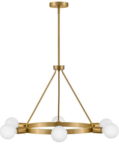 Orla 6-Light Medium Single Tier Chandelier in Lacquered Brass