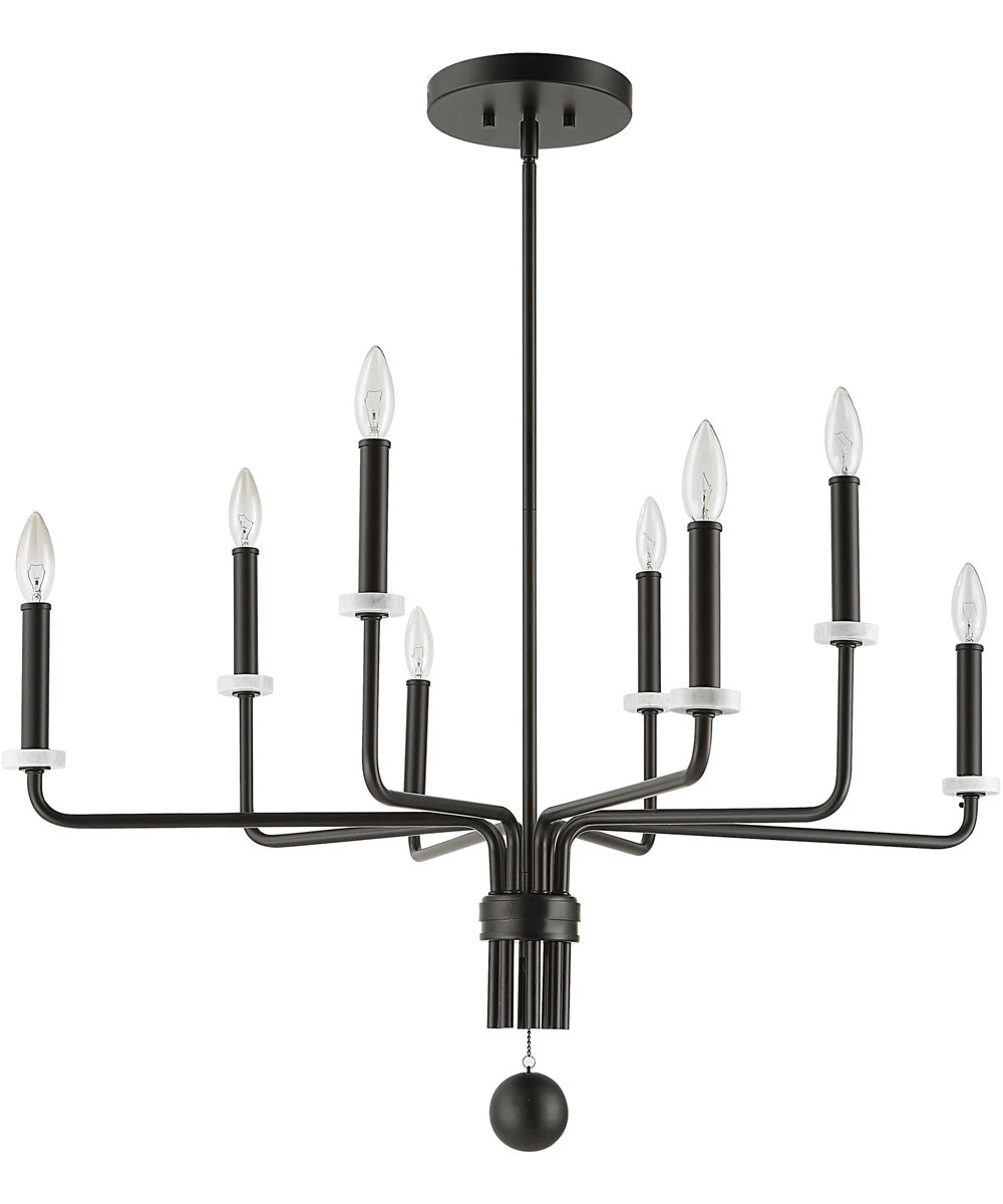 Ebony Elegance 8 Light Chandelier