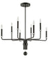 Ebony Elegance 8 Light Chandelier