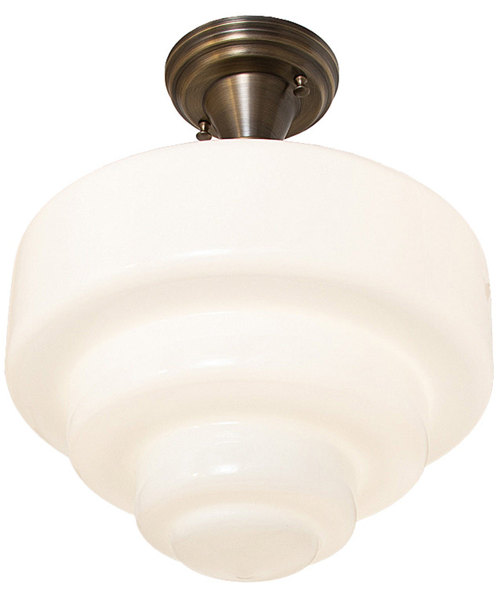 13.5" Wide Revival Schoolhouse Tiered Globe Flushmount