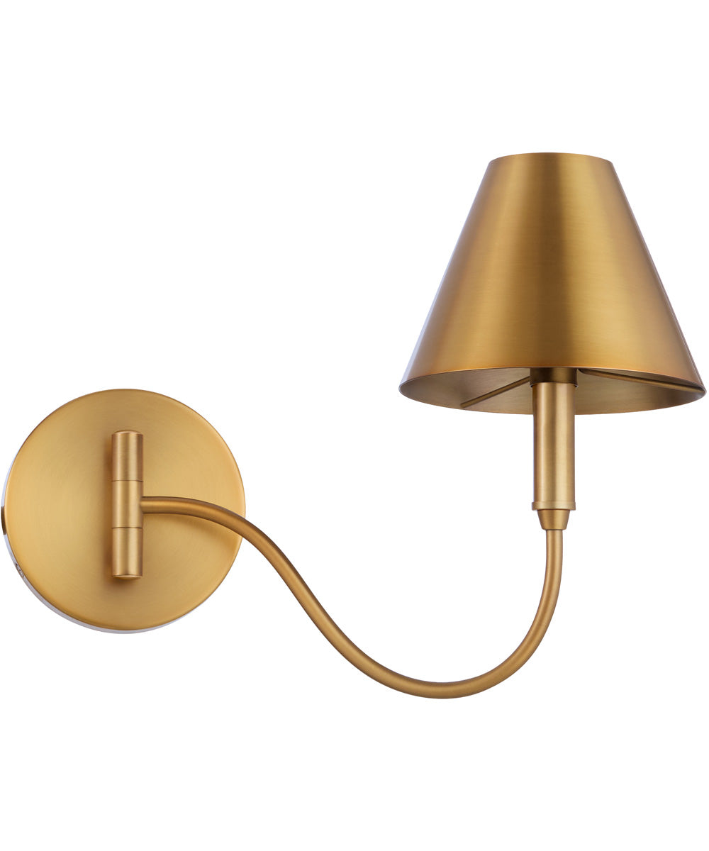 Waltz 1-light Wall Mount Light Fixture Brushed Brass