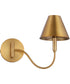 Waltz 1-light Wall Mount Light Fixture Brushed Brass