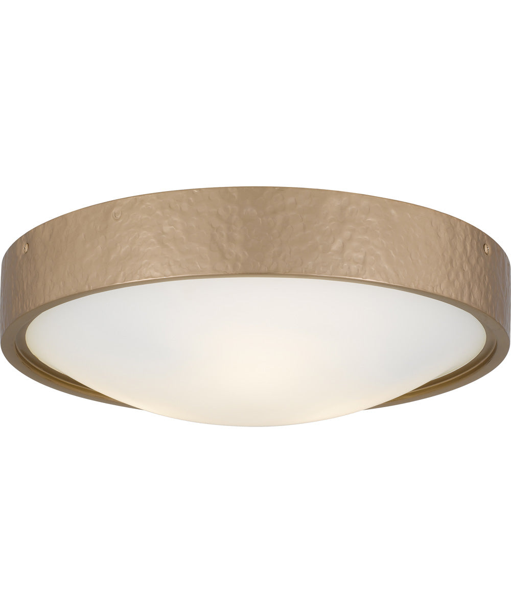 Quoizel Flush Mount Medium 3-light Flush Mount Bronze Gold