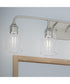 Ilia 4-Light Bath Vanity with Clear Glass Shade Brushed Nickel
