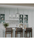 Mack 5-Light Linear Chandelier with Layered Glass Shades Matte Black