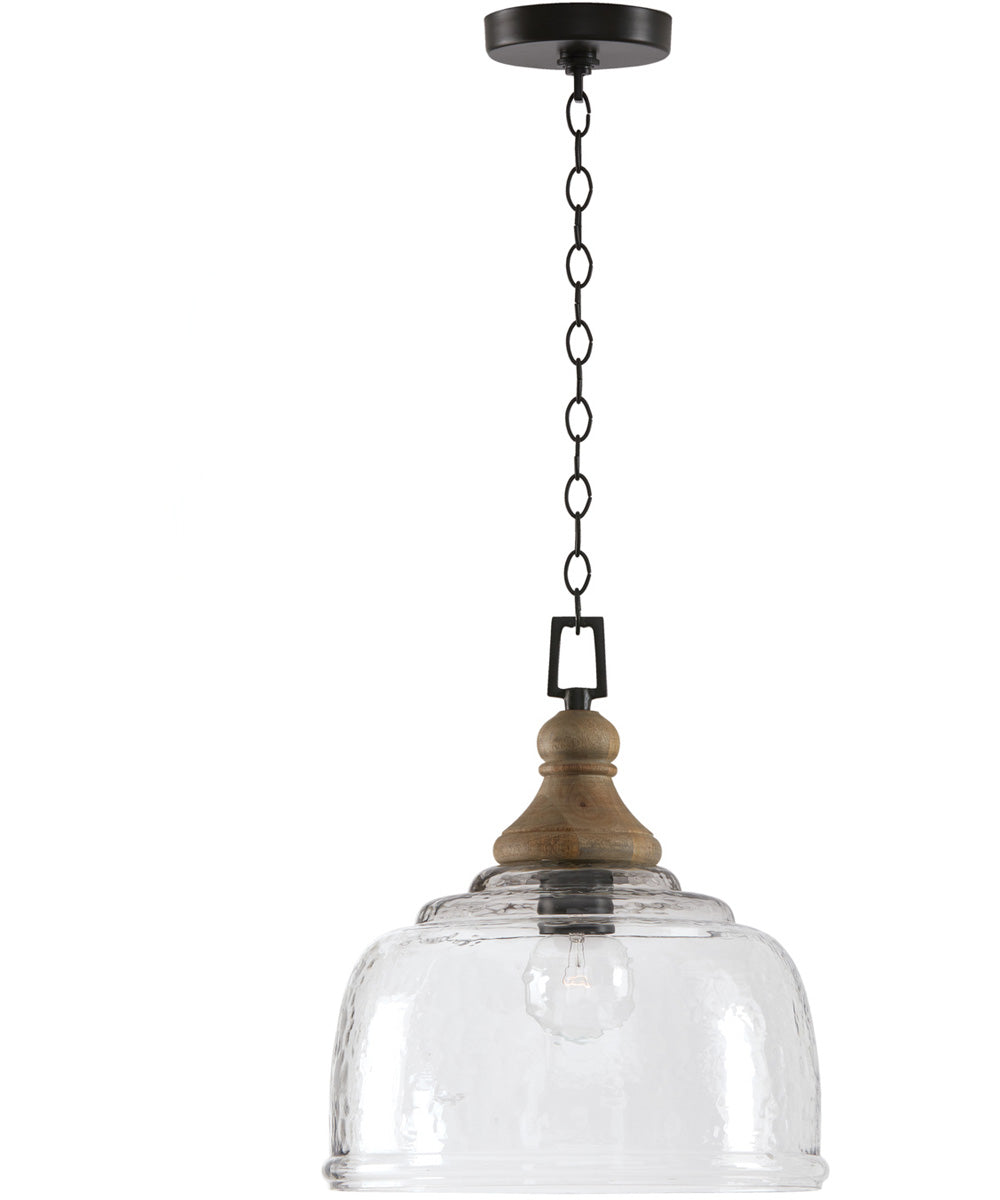 Julian 1-Light Pendant Grey Wash and Iron Silk