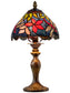 Borrdego Dragonfly  14.25 Inch  Tall Handmade Tiffany Accent Lamp