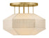 Lyla 1-Light Medium Semi-Flush Mount in Lacquered Brass