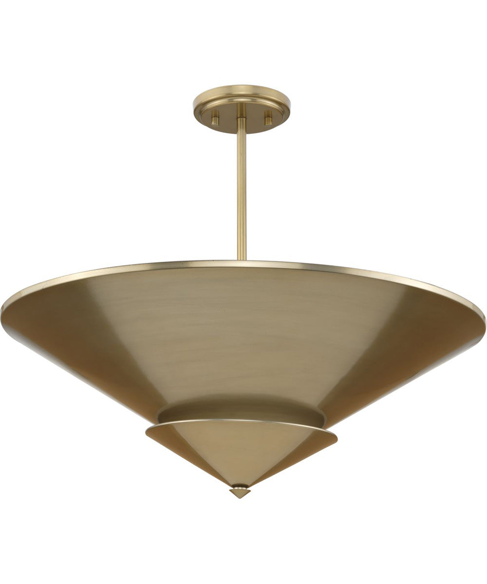 Pinellas 25 in. 4-Light Flush Mount Soft Gold
