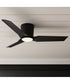 Rynn 48-in. 3-Blade Flush Mount Modern LED Ceiling Fan Matte Black