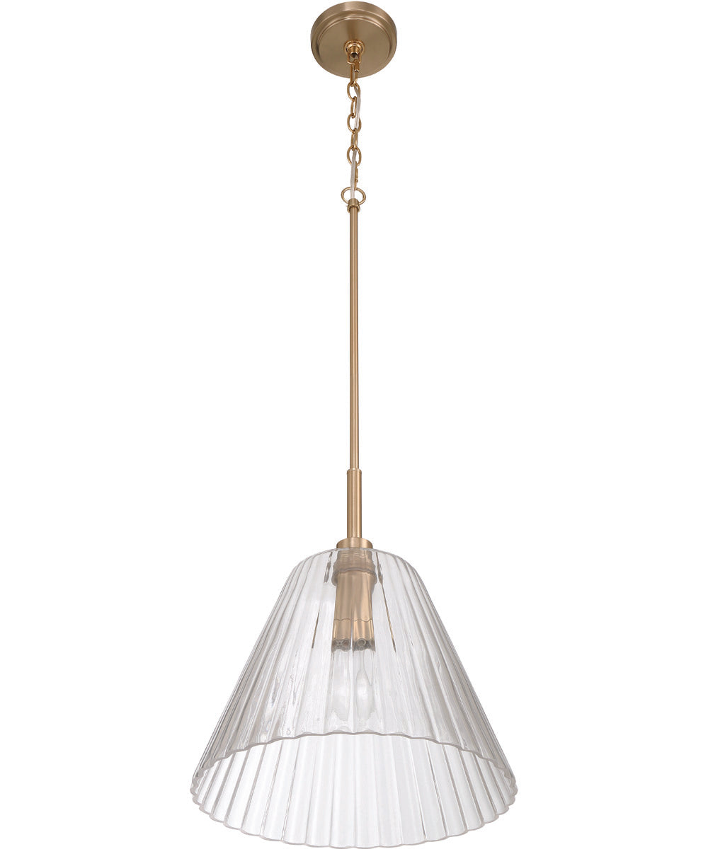 Pleated 1-Light Lighting Premium Bronze