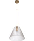 Pleated 1-Light Lighting Premium Bronze