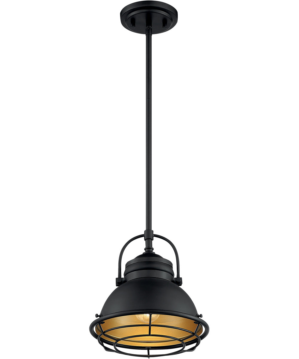 10"W Upton 1-Light Pendant Dark Bronze / Gold