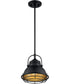 10"W Upton 1-Light Pendant Dark Bronze / Gold