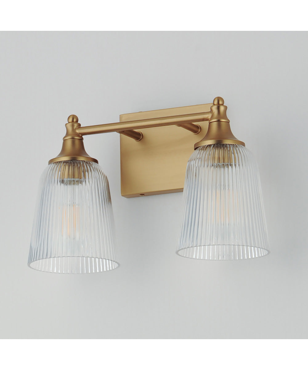 Julip 2-Light Bath Vanity Natural Aged Brass