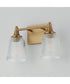 Julip 2-Light Bath Vanity Natural Aged Brass