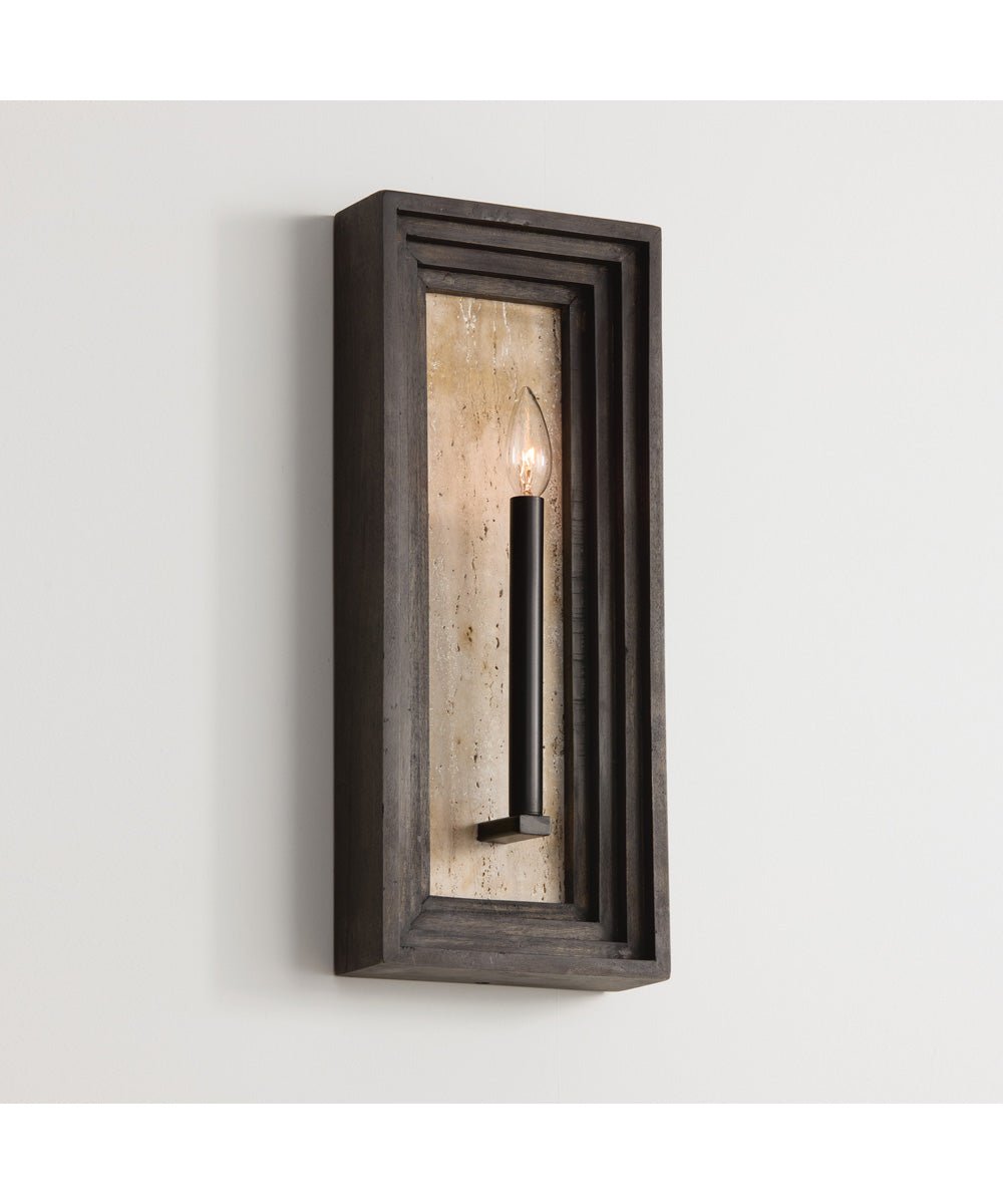 Dunn 1-Light Sconce Espresso Stain and Black